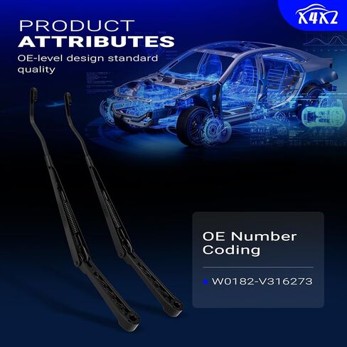 W0182-V316273 DRIVER و PASSENGER Side Wiper Arm Pair Kit لعام 1994-2004 CHEVROLET S10 استبدل# W0182-V316273 (مجموعة 2) in Kuwait