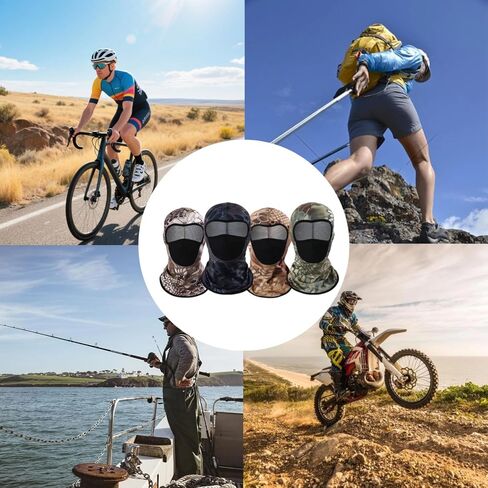 4 pcs Balaclava Face Mask Breathable Head Mask Full Face Mask Face Cover Sun Hoods for Outdoor Cycling Motorcycle in Kuwait