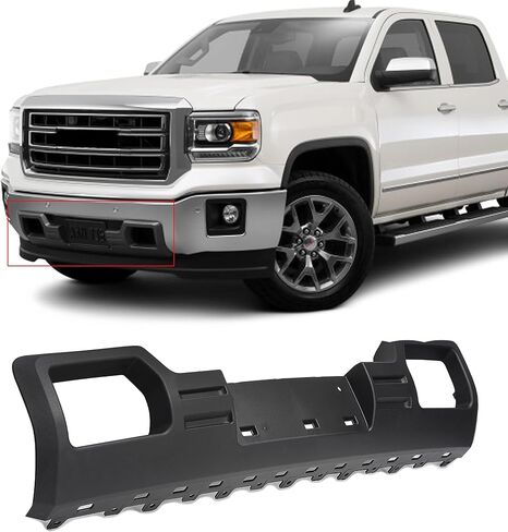 لوحة kuafu الأمامية المصد التزلج متوافقة مع 2014 2015 GMC Sierra 1500 استبدال 22902312 GM1053100 بلاستيك أسود (PP+GF) in Saudi Arabia
