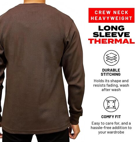 الوصول إلى القمصان الحرارية للطاقم للوزن الثقيل للرجال ، مصنوع من نسيج متماسك الوعاء ، قميص طويل الأكمام الحراري للرجال in Kuwait