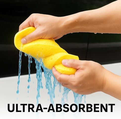 إسفنجات غسيل للسيارات ذات حزمة-إسفنجات كبيرة ، سميكة إضافية للتنظيف متعدد الأغراض ، مثالية لغسل المركبات ، تنظيف المعدات ، تنظيف القوارب in Saudi Arabia