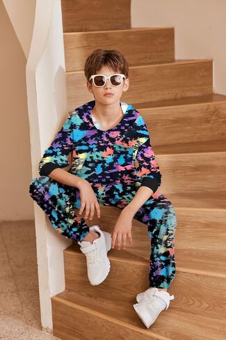 Arshiner Boys Clothes Long Sleeve Hoodie and Pants Outfit Set 2 Piece Sweatsuits for Fall Winter 6-14Y in Saudi Arabia