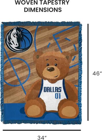 Northwest NBA Denver Nuggets Half Court Woven Jacquard Baby Throw, 36" x 46" in Saudi Arabia