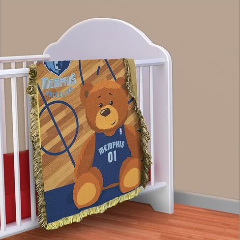 Northwest NBA Denver Nuggets Half Court Woven Jacquard Baby Throw, 36" x 46" in Saudi Arabia