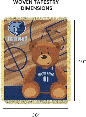 Northwest NBA Denver Nuggets Half Court Woven Jacquard Baby Throw, 36" x 46" in Saudi Arabia