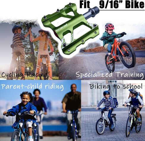Small Flat MTB Pedals, Lightweight Red Mountain Bike Pedals, CNC Aluminum Platform Bicycle Pedals w 9/16in Cr-Mo Spindle 2Bearings 10Pins Non-Slip for Clipless Pedals Road Bike Pedals Replace in Saudi Arabia