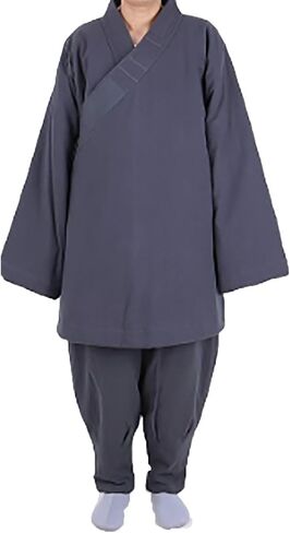 Buddhist Monk Long Robes Gown Kung Fu Uniforms Martial Arts Clothing,Winter Monk Robes Warm,Master Zen Buddhist in Saudi Arabia