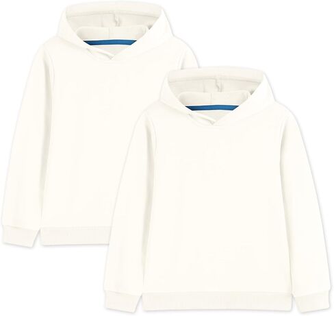 2 Pack Cotton Kids Hoodies Sweatshirts Long Sleeve Pullover Boys Girls Tops Clothes for Toddlers(Age 2-14) in Saudi Arabia