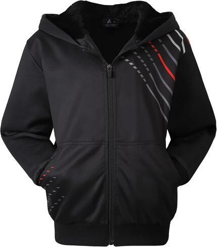 SECOOD Boys Full Zip Hoodie Fleece Lined Jackets kids Pullover Coat Winter Hooded Sweatshirts for 6-15 Years in Kuwait