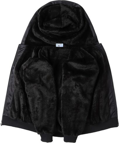 SECOOD Boys Full Zip Hoodie Fleece Lined Jackets kids Pullover Coat Winter Hooded Sweatshirts for 6-15 Years in Kuwait