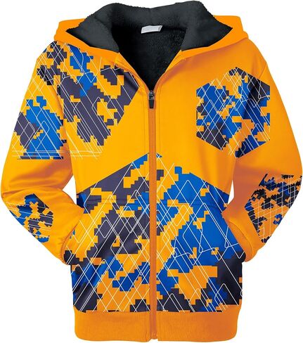 SECOOD Boys Full Zip Hoodie Fleece Lined Jackets kids Pullover Coat Winter Hooded Sweatshirts for 6-15 Years in Kuwait
