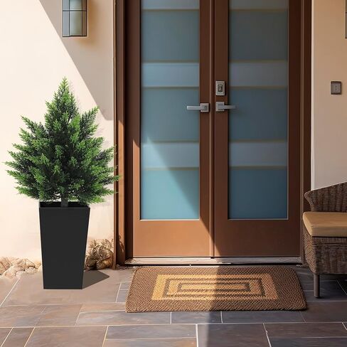 26.1inch مجموعة شجرة توبياري الاصطناعية من 2 جميل فو ، أرز الصنوبر الأشجار عيد الميلاد الأشجار الأشعة فوق البنفسجية مصنفة in Kuwait