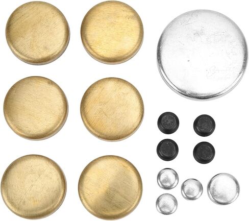 Freeze Pluge 17mm Brass Freeze Plug Kit 10 × 9 × 4 Brass Freeze Plug Kit MPE 108BR استبدال لـ 255CI 260CI 289CI 302CI 351CI COMPLICE RUBBER FREEZE PLACK in Kuwait