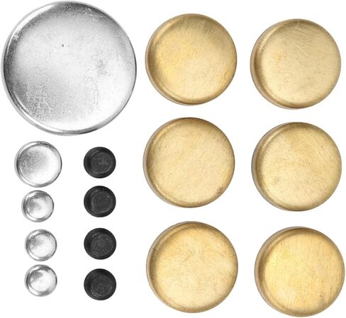 Freeze Pluge 17mm Brass Freeze Plug Kit 10 × 9 × 4 Brass Freeze Plug Kit MPE 108BR استبدال لـ 255CI 260CI 289CI 302CI 351CI COMPLICE RUBBER FREEZE PLACK in Kuwait