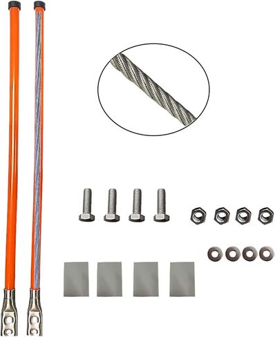 Never Break Bright Orange 36 '' All Steel Wire Vertical Stud Connection Snow Plow Blade Marking/Guidance Kit Suitable for Polaris Plow, Blizzard Boss Snow Plow More Pickup SUVs UTV ATVs in Saudi Arabia