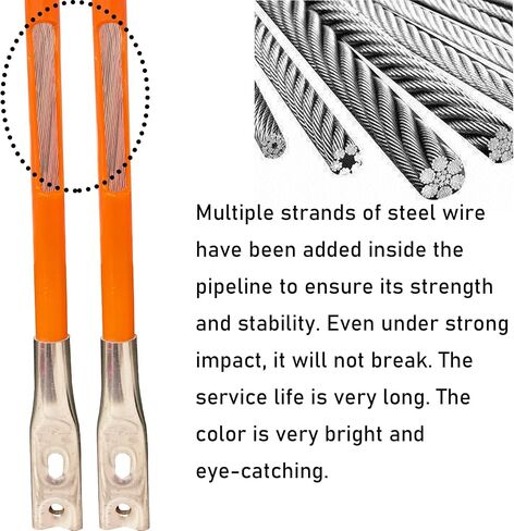 Never Break Bright Orange 36 '' All Steel Wire Vertical Stud Connection Snow Plow Blade Marking/Guidance Kit Suitable for Polaris Plow, Blizzard Boss Snow Plow More Pickup SUVs UTV ATVs in Saudi Arabia