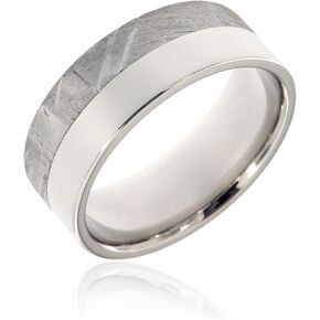 Meteorite Ring for Men 8mm Cobalt Wedding Band Gibeon Jewelry in Saudi Arabia