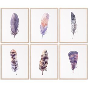 Vintage Bird Art Prints (Set of 6) - Unframed - 8x10s | Vintage Décor | Living Room Décor for Bird Lovers | Farmhouse Décor in Kuwait