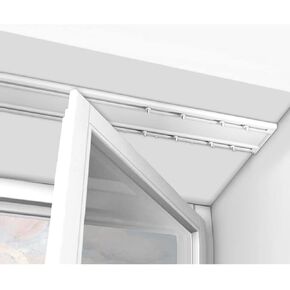 Curtain Track, Ultra-Thin Ceiling, Double Track Guide Rail, Room Divider for Privacy, Living Room, Bedroom(White) in Kuwait
