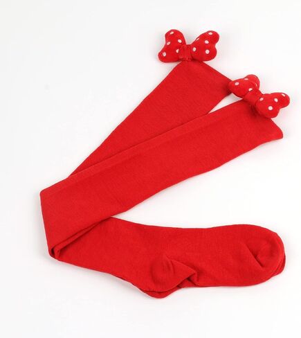 Womens Novelties Adult Christmas Tights with Bows Cute Xmas Full Length Stockings Solid Color Holiday Pantyhose in Saudi Arabia