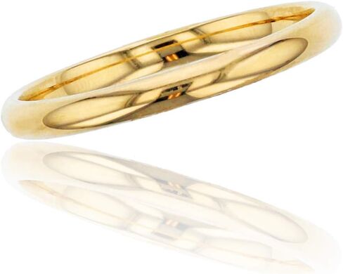 14K Yellow, White, Rose 2mm Comfort Fit Polished Plain Wedding Band Sizes 4-14 in Saudi Arabia