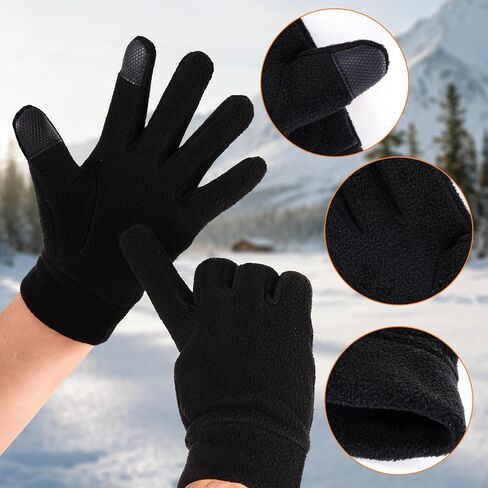 Winter Gloves Mens Women Screen Touching Thermal Gloves Plush Fleece Warm Glove for Running Driving Hiking Cold Weather in Saudi Arabia