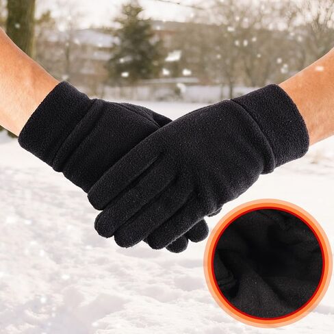 Winter Gloves Mens Women Screen Touching Thermal Gloves Plush Fleece Warm Glove for Running Driving Hiking Cold Weather in Saudi Arabia