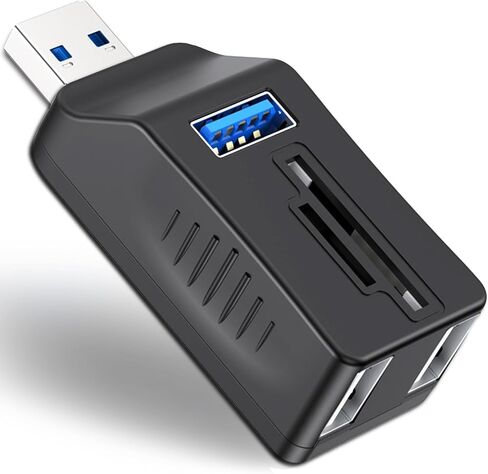 موزع USB 3.0 شفاف، VIENON 4-Port USB Hub USB Splitter USB موسع لأجهزة الكمبيوتر المحمول، الكمبيوتر الشخصي، PS4/5، Xbox، محرك فلاش، HDD، وحدة التحكم، الطابعة، الكاميرا، لوحة المفاتيح، الماوس in Saudi Arabia