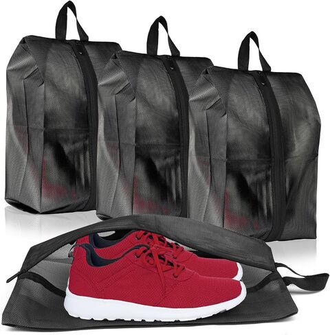 Shoe Bags for Travel, Set of 2 Pack Shoe Travel Bags for Packing, Large Waterproof Portable Travel Shoe Bag with Zipper Travel Gym Soccer Sneaker Golf Dance Essentials for Women and Men in Saudi Arabia