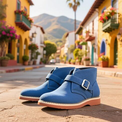 Men's Chukka Boots Casual Hiking Boot for men with Fashion Buckles in Saudi Arabia