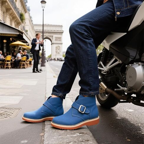 Men's Chukka Boots Casual Hiking Boot for men with Fashion Buckles in Saudi Arabia
