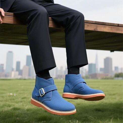 Men's Chukka Boots Casual Hiking Boot for men with Fashion Buckles in Saudi Arabia