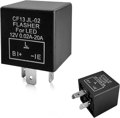 CF13 LED Flasher Relay ، 3-Pin CF13 JL-02 EP34 Electronic Flasher Blinker Relay ، 12V المرحلات الإلكترونية إصلاحات الدراجة النارية للدراجة النارية لمبة فلاش Hyper ، ملحقات السيارة in Saudi Arabia