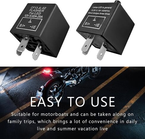 CF13 LED Flasher Relay ، 3-Pin CF13 JL-02 EP34 Electronic Flasher Blinker Relay ، 12V المرحلات الإلكترونية إصلاحات الدراجة النارية للدراجة النارية لمبة فلاش Hyper ، ملحقات السيارة in Saudi Arabia