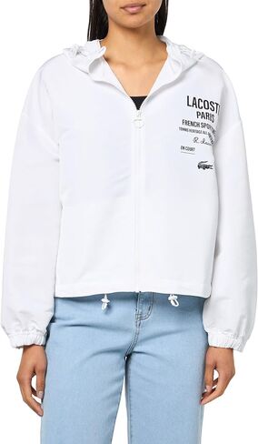 Lacoste Women Women Eversize Printed Hooded Jacket in Saudi Arabia