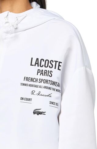 Lacoste Women Women Eversize Printed Hooded Jacket in Saudi Arabia