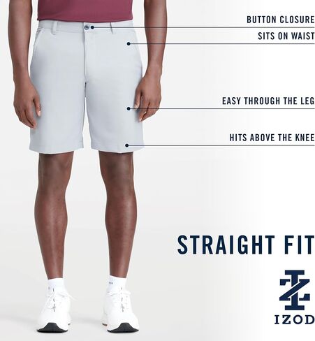 Izod Men's 9.5 "Micro Poly Classic Fit Golf Short in Saudi Arabia