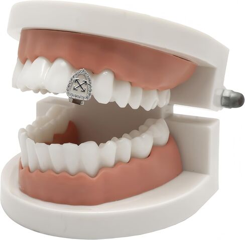 Tooth Grillz Gold Tooth Cap Double Arrow Hollow-Out Single Piece Gold Plated Unisex Hip Hop Party Daily Wear Teeth Accessories Jewelry in Saudi Arabia