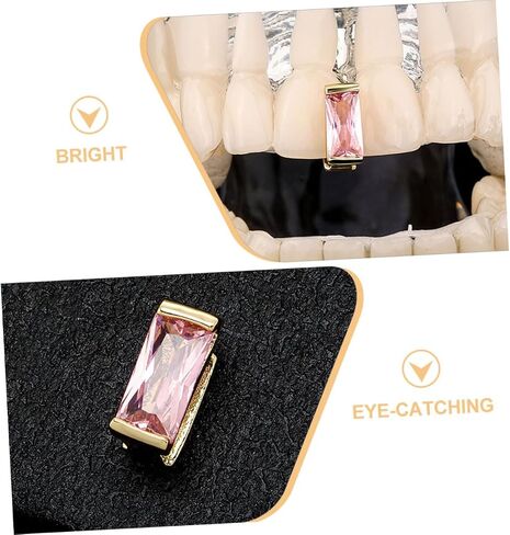 2pcs الهيب هوب الأسنان تشويس أسنان الأسنان المعدنية مع إكسسوارات شواء الديكور للحفلات الحفلات لحفلات تأثيري in Kuwait