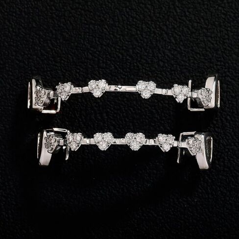 Fashion Silver Diamond Grilz Teeth Daily Street Fashion Rap Accessories for Men and Women in Saudi Arabia