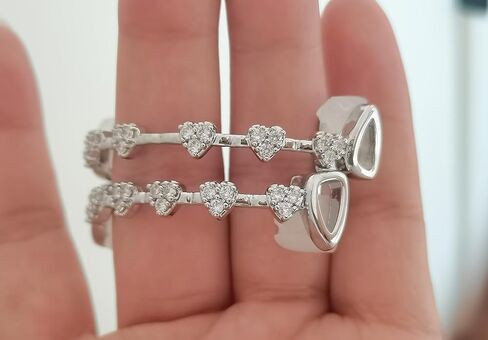 Fashion Silver Diamond Grilz Teeth Daily Street Fashion Rap Accessories for Men and Women in Saudi Arabia