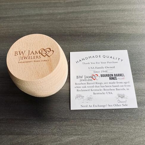 BW James Jewellers "The Bootlegger 8mm Scratch Resistant Barrel Barrel Wood Tungsten Rings للرجال مع Bourbon & Men's Comfor in Saudi Arabia