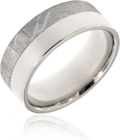 Meteorite Ring for Men 8mm Cobalt Wedding Band Gibeon Jewelry in Saudi Arabia