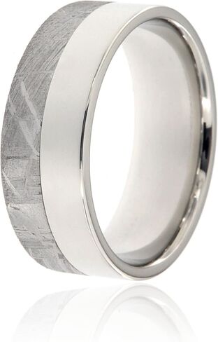 Meteorite Ring for Men 8mm Cobalt Wedding Band Gibeon Jewelry in Saudi Arabia