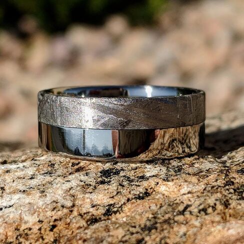 Meteorite Ring for Men 8mm Cobalt Wedding Band Gibeon Jewelry in Saudi Arabia