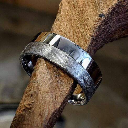 Meteorite Ring for Men 8mm Cobalt Wedding Band Gibeon Jewelry in Saudi Arabia
