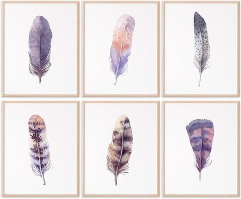 Vintage Bird Art Prints (Set of 6) - Unframed - 8x10s | Vintage Décor | Living Room Décor for Bird Lovers | Farmhouse Décor in Kuwait