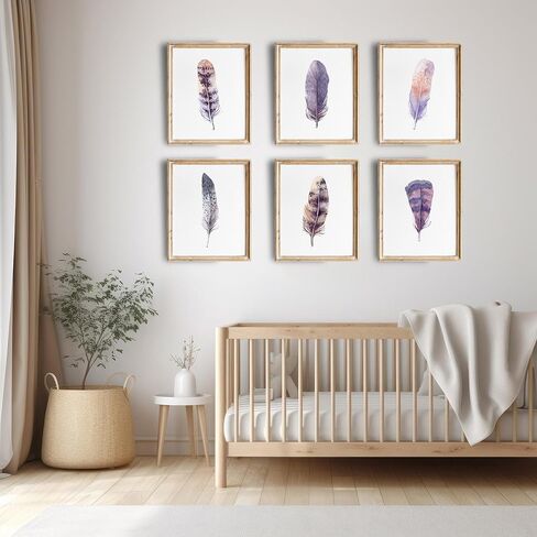 Vintage Bird Art Prints (Set of 6) - Unframed - 8x10s | Vintage Décor | Living Room Décor for Bird Lovers | Farmhouse Décor in Kuwait