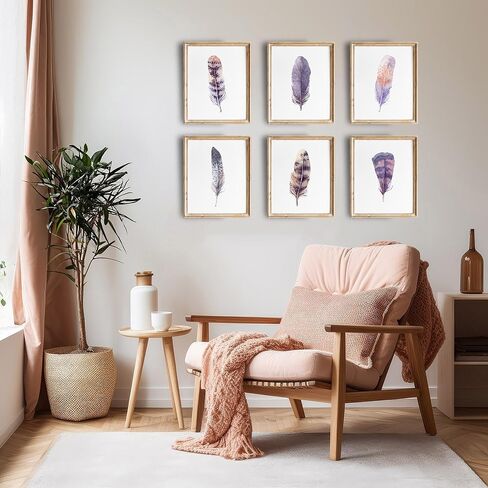 Vintage Bird Art Prints (Set of 6) - Unframed - 8x10s | Vintage Décor | Living Room Décor for Bird Lovers | Farmhouse Décor in Kuwait