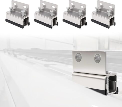 RV Solar Panel Bracket 4 ، مجموعات حوامل سقف من الفولاذ المقاوم للصدأ مع 8 غسالات ، متوافقة مع رام بروستر ، دوكاتو ، أقواس جبل فان سقف (A (2.8*1.1*2.3in)) in Kuwait